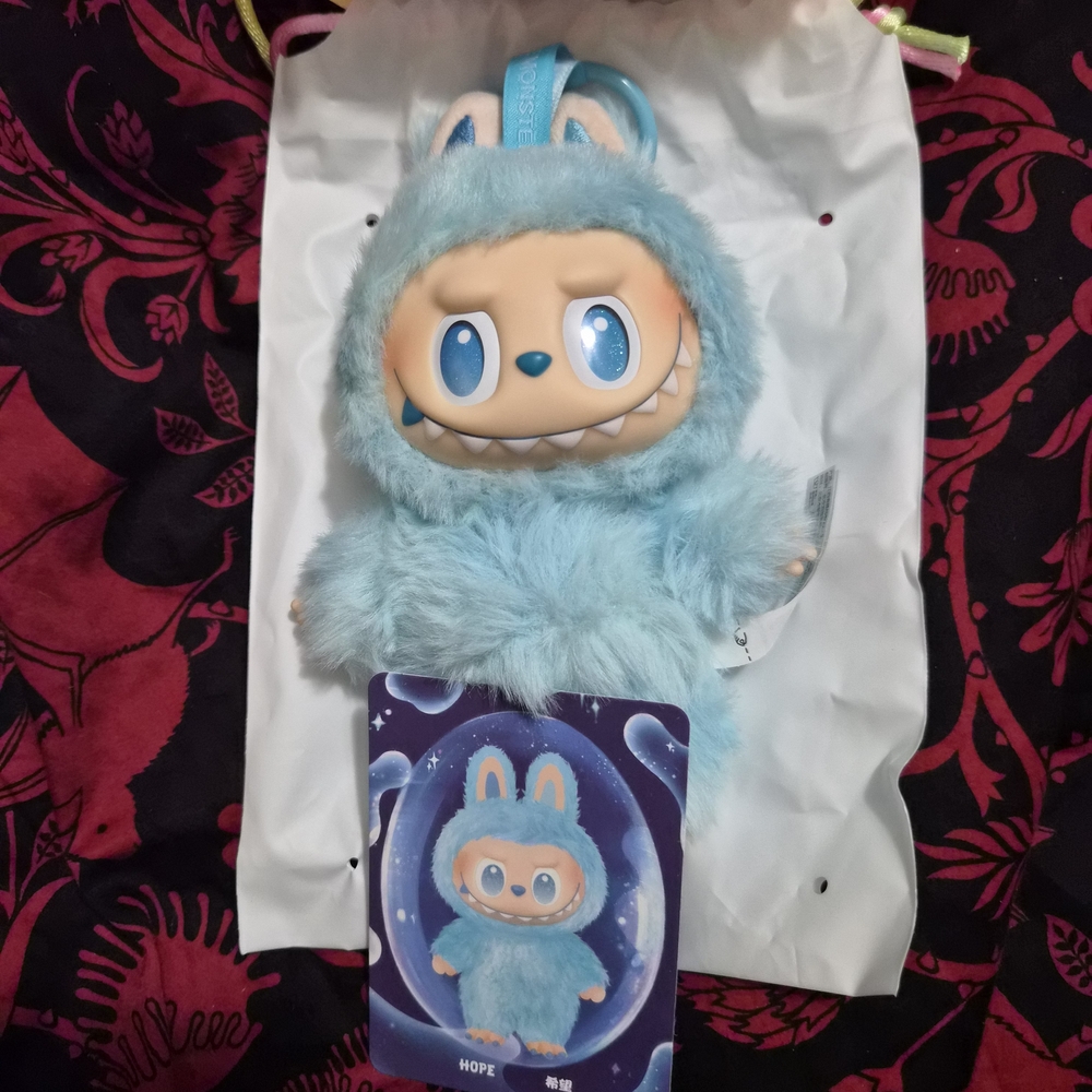 Blue Furry Monster Plush Toy